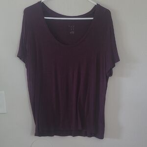 a new day Women's Deep Purple Short Sleeve Top
